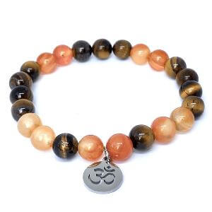 Minerální náramek tygří oko, karneol - MED